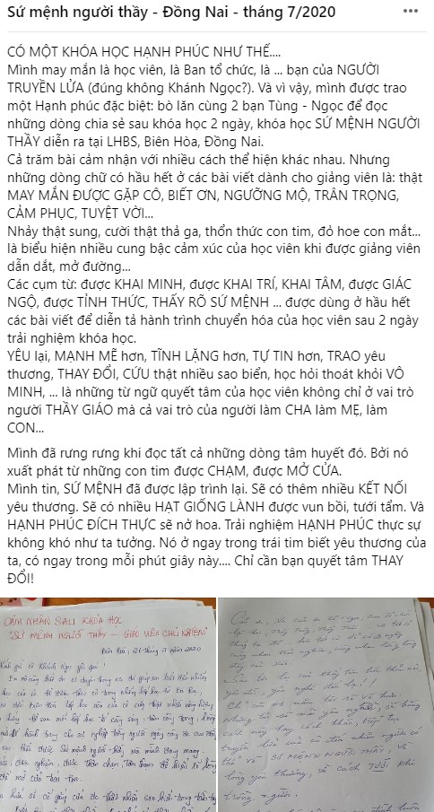 Cảm nhận khoá học Đồng Nai